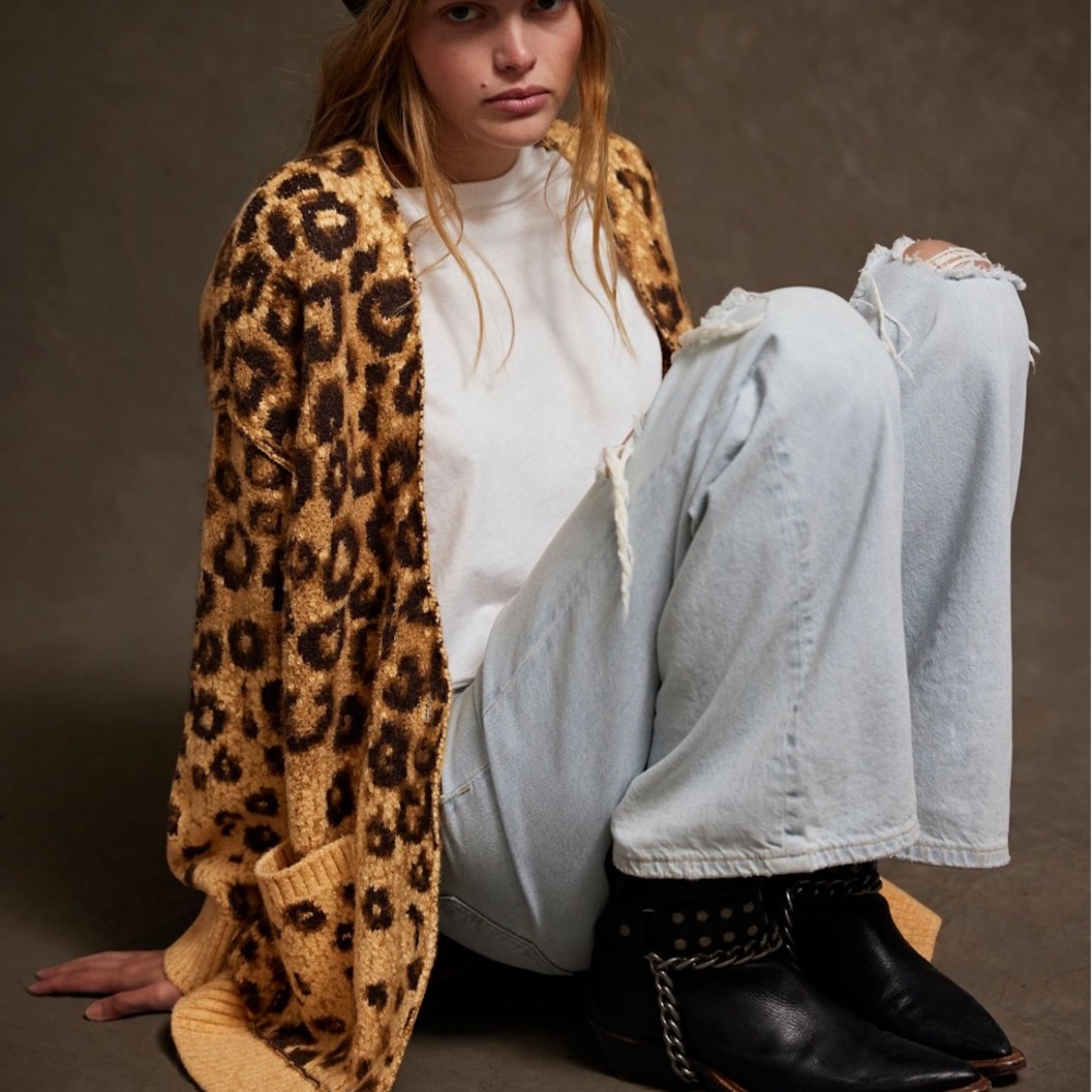 BNWT ✨Free People Stateside Cardigan in S 🐆 - Picture 1 of 8